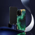 Green Geode in Watercolor - Impact Resistant Phone Case